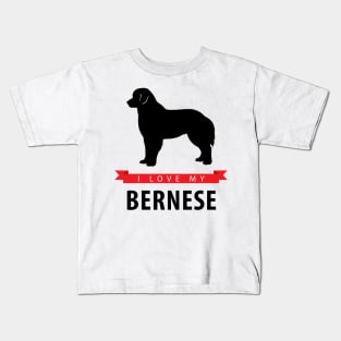 I Love My Bernese Mountain Dog Kids T-Shirt